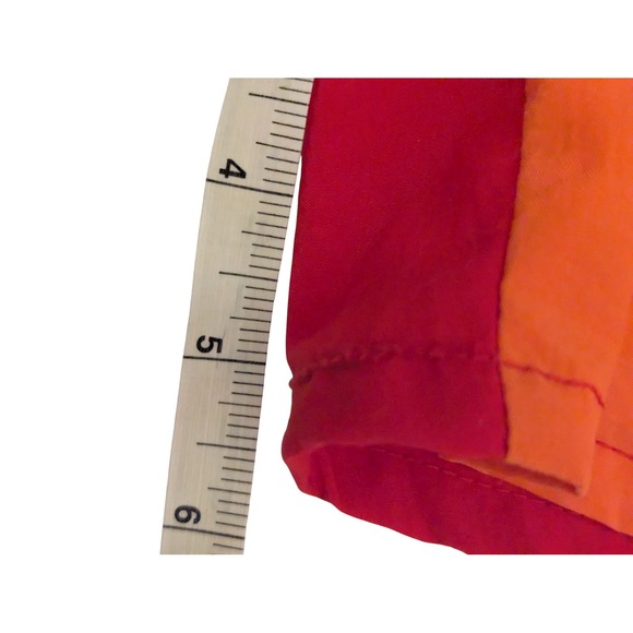 VTG Overkill‎ Canada Colorblock Shorts Men's Large Red Orange 90s Swim Trunks - Picture 5 of 11